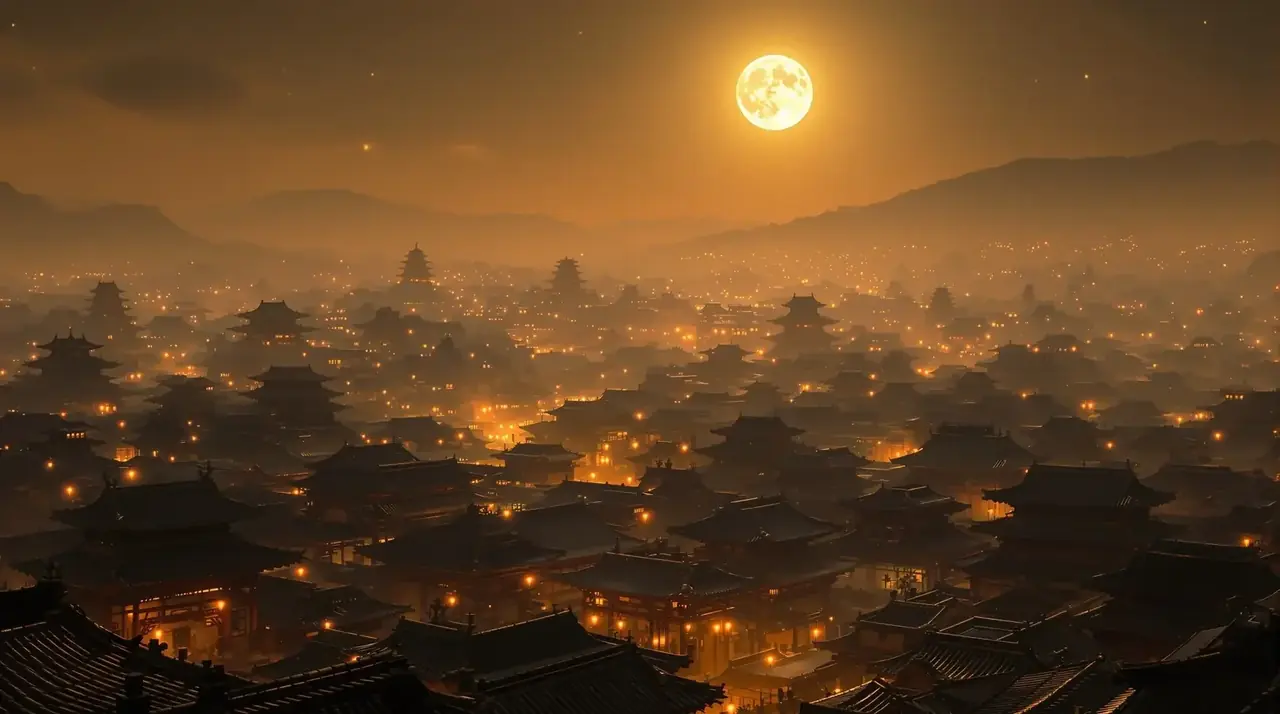长安月下 高清影视背景